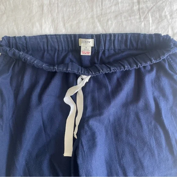 J. Crew Flannel Pajama Set Pink and Navy - Picture 9 of 15